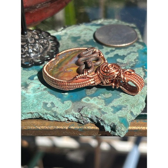 Snake Agate Wire Wrap - Picture 5 of 10